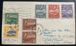 1956 St Johns Antigua Commercial Airmail Cover To Durnbach Austria