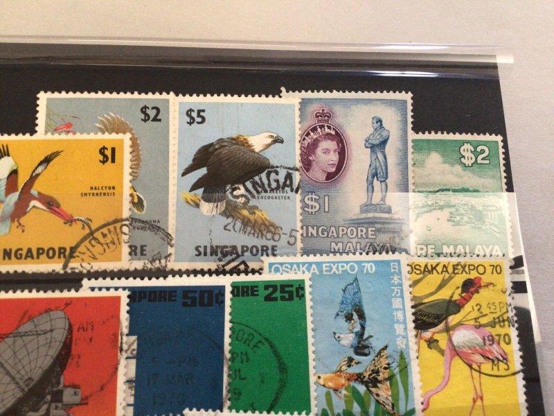 Singapore vintage  mounted mint or used stamps Ref 66448 