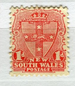 NEW SOUTH WALES; 1905 early QV issue Mint hinged Shade of 1d. value