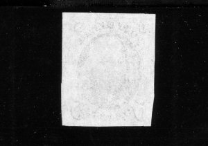 USAstamps Used VF US 1847 Franklin 1st Stamp Sct 1 Grayish Brown Var +Red Cancel 