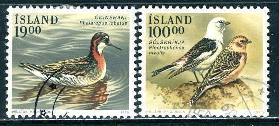 Iceland 1989: Sc. # 671-672;  Used Cpl. Set