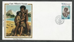 Palau 40 Captain Wilson's Voyage Colorano Silk FDC