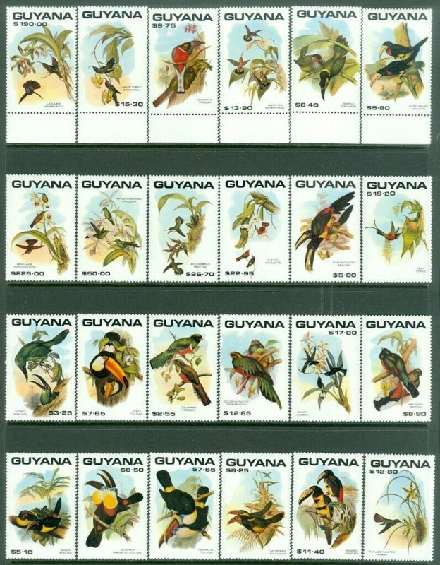 EDW1949SELL : GUYANA 1990 Scott #2305-31 Birds. Complete set. VF Mint NH Cat $52