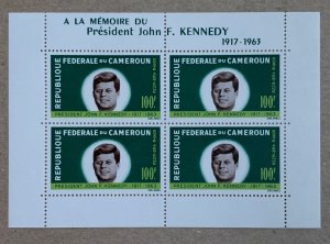 Cameroun 1964 JFK Kennedy MS, MNH. Scott C52a CV $10.00. US Presidents