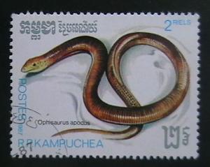 Cambodia - 810 - Reptiles: Ophisaurus apodus