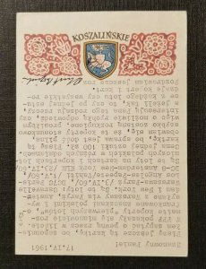 1961 Registered Postal Card Cover Warsaw Poland to Frankfurt Germany