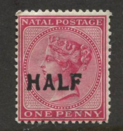 Natal -Scott 80 - QV Overprint Definitive-1895 -MNH - Single 1/2p on a 1p Stamp