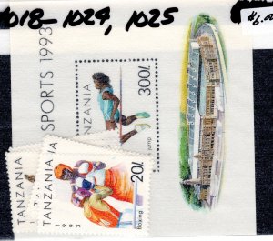 Tanzania #1018-1024, 1025 MNH - Stamp Souvenir Sheet