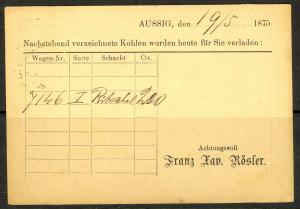 AUSTRIA 1872 2kr Bohemian Language Postal Card AUSSIG to BERLIN Mi P18a VFU