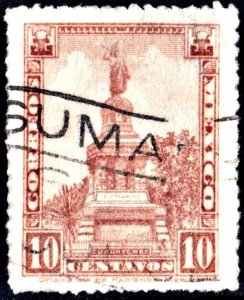 Mexico SC#655 10¢ Cuauhtemoc Monument (1923) Used