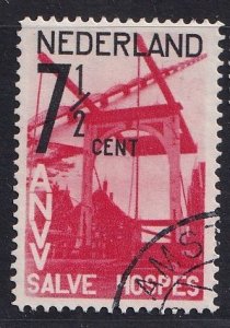 Netherlands  #B56  used  1932  tourism 7 1/2c drawbridge