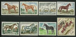 Monaco # 781-8 + C77, Mint Never hinge.