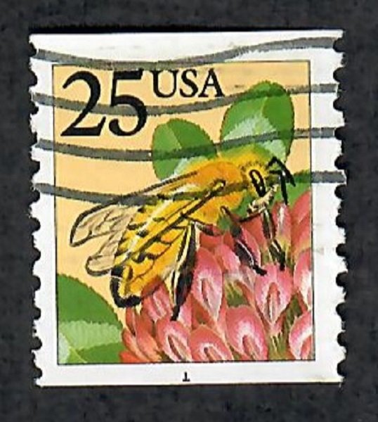 US #2281 Honey Bee Used PNC Single plate #1
