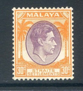 Straits Settlement 30c Dull Purple & Orange SG287 Mounted Mint