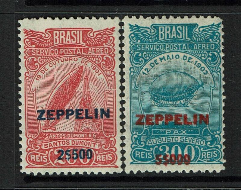 Brazil SC# C26 and C27, Mint Hinged, Hinge Remnant - S8201