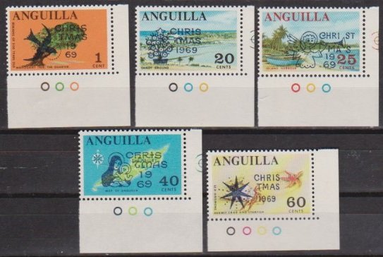 1969 Anguilla Scott 78-82 Christmas MNH