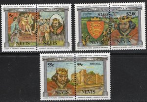 Thematic stamps NEVIS 1984 MONARCHS II  231/6  6v mint
