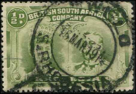 British South Africa Company SC# 101 perf 14 Royalty 1/2d CDS