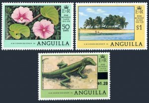 Anguilla 322-324,MNH.Michel 318-319,321. Road Methodist Church,1978.Lizard,Flora