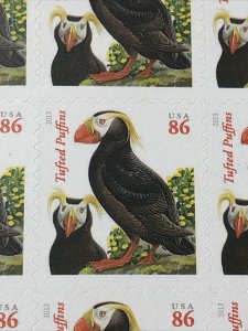 US 4737A Puffins 86C Sheet Of 20 With Black Date Very SCARCE 