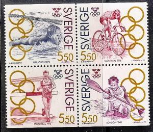 SWEDEN 1953-1956 MNH 1992 Olympic Champions Block of 4