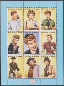 SENEGAL Sc # 1428-9  MNH SET of 2  SHEETS of 9 ea DIFF- THE I LOVE LUCY SHOW