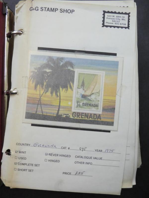 EDW1949SELL : GRENADA Very clean, all VF MNH in Display book 1975-1986. Cat