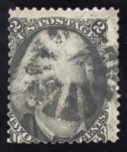 US Scott 73 Used 2c black Andrew Jackson Lot F067 bhmstamps