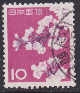 Japan 1961 Cherry Blossom 10y -used SG 860