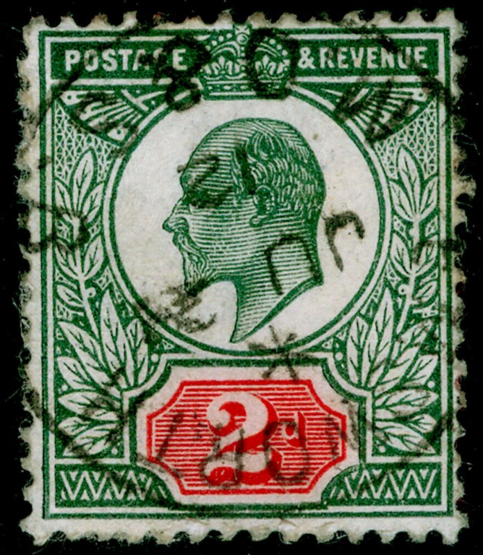 SG291 SPEC M13(2), 2d deep dull green & carmine, FINE USED, CDS. Cat £20.