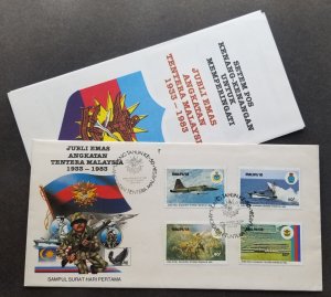 Malaysia 50th Anniv Armed Forces 1983 Aircraft Ship Aviation (FDC) *see scan