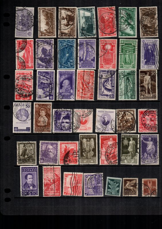 Italy  42  diff  used and mint   lot collection