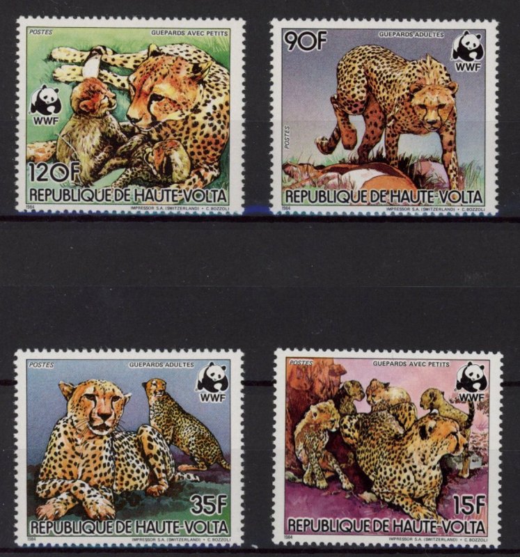 [Hip1178] Upper Volta 1984 WWF Guepard good set very fine MNH stamps