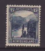 Newfoundland-Sc#142- id22-unused VLH og 15c Little Rapids-1923-4-