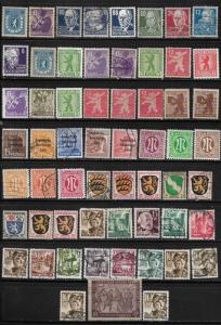 COLLECTION LOT OF 57 GERMANY OCCUPIED STAMPS CLEARANCE 2 SCAN