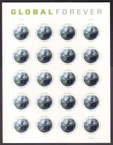 USA-Sc#4740- id12-unused NH sheet-Maps-Earth-2013-