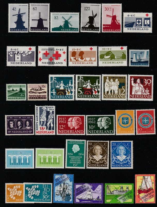 Netherlands a page of MNH earlier types