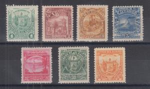 Salvador Sc 157B//157N MLH. 1896 Pictorials, unwatermarked, 7 different F-VF