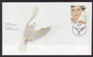 Canada 1813 Dove Peace Canada Post U/A FDC