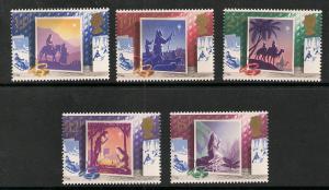 Great Britain Scott 1234-1238 MNH Complete -Christmas (1988)