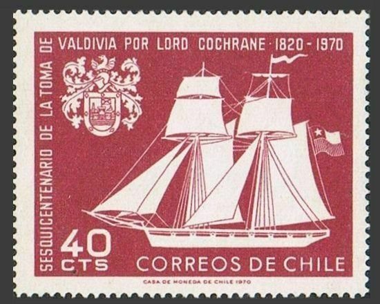 Chile 384, MNH. Michel 723. Capture of Valdivia during Chile's War, 1970.