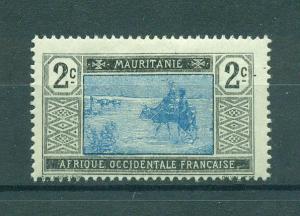 French Colony Mauritania sc# 19 (2) mh cat value $.40