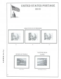 2018 US REGULAR ISSUES SUPPLEMENT – LAWA Album Pages