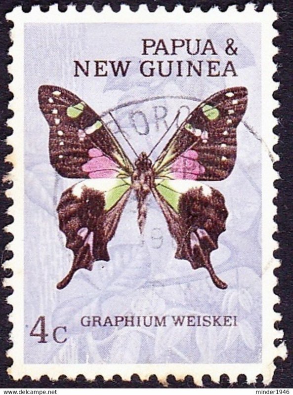 PAPUA NEW GUINEA 1966 QEII 4c Multicoloured Butterflies SG84 FU