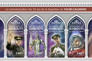 Z08 DJB18301a Djibouti 2018 Space Cosmos Yuri Gagarin MNH ** Postfrisch