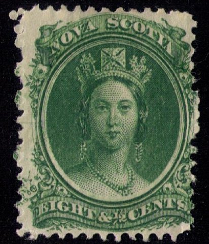 NOVA SCOTIA Sc 11a White Paper MLH 8-1/2c Green Fine