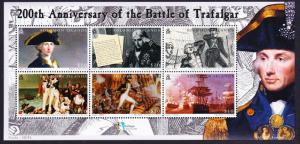 Solomon Is. Bicentenary of the Battle of Trafalgar sheet $10 2005 MNH