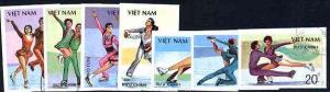 Vietnam 1988 Ice Skating imperf set of 7 cto used (very s...