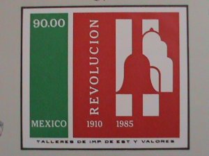 MEXICO STAMP-1985-SC#1419- 75TH ANNIV: MEXICO REVOLUTION- IMPERF:-MINT-NH SHEET