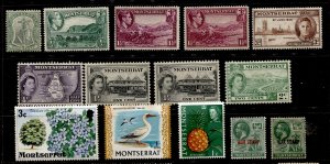 Montserrat #24 Queens & Kings Heads, War+  MLH & Used Mix